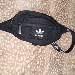 Adidas Black Belt Bag with Trefoil Logo